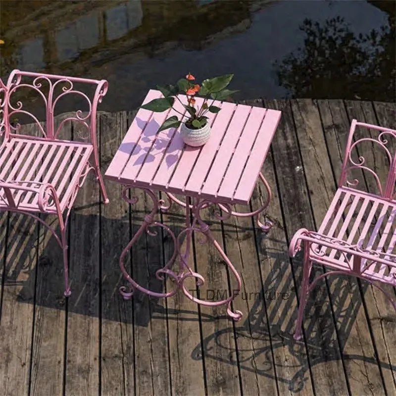 Modern PE Outdoor Patio Table and Chair Garden Set - Velvet Haven