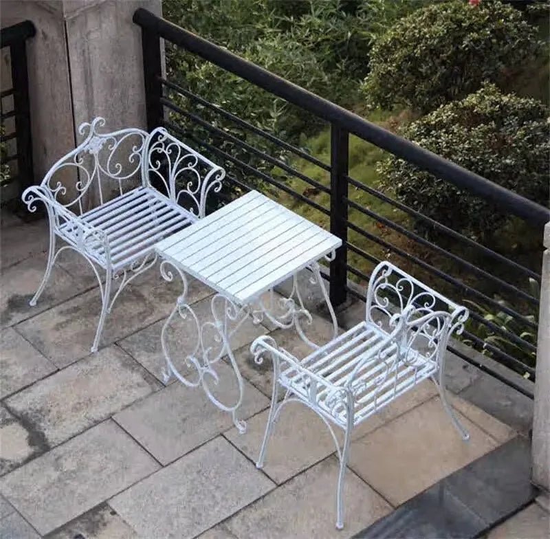 Modern PE Outdoor Patio Table and Chair Garden Set - Velvet Haven