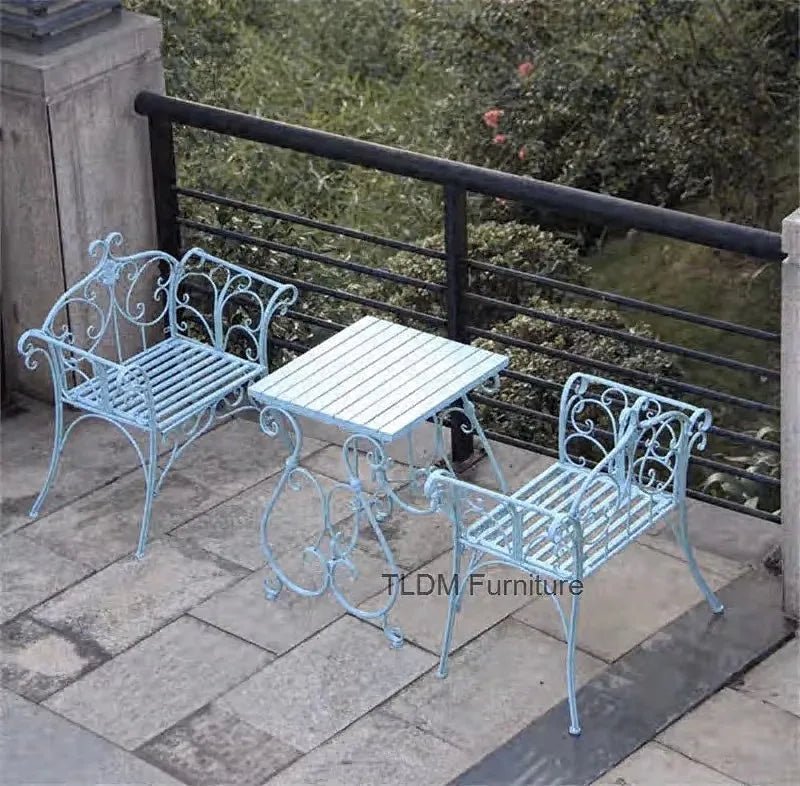 Modern PE Outdoor Patio Table and Chair Garden Set - Velvet Haven