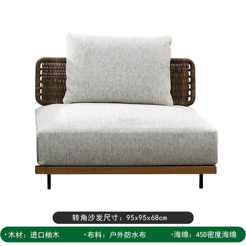 Modern Rattan Outdoor Sofa Set for Patio & Garden - Velvet Haven