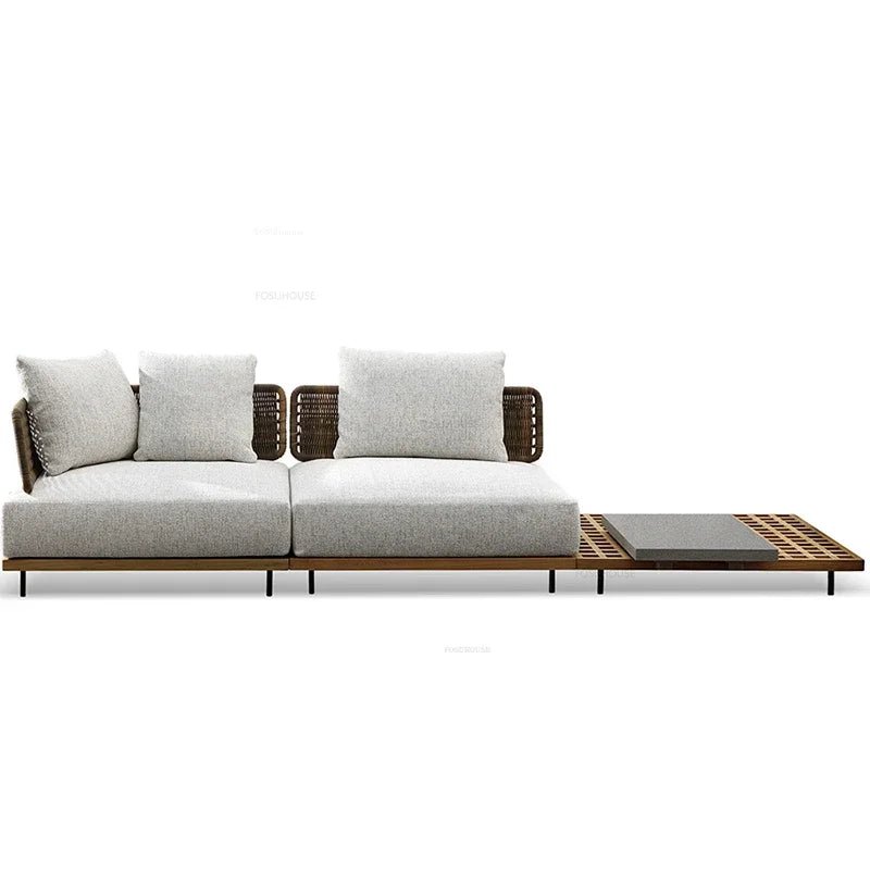 Modern Rattan Outdoor Sofa Set for Patio & Garden - Velvet Haven
