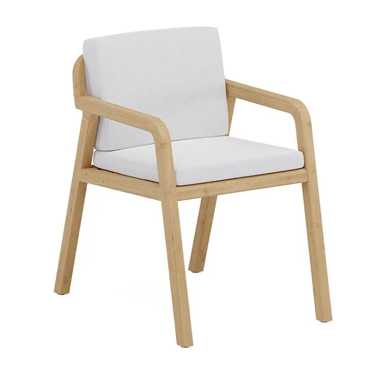 Modern Teak Outdoor Dining Set with Woven Rope Chairs - Velvet Haven