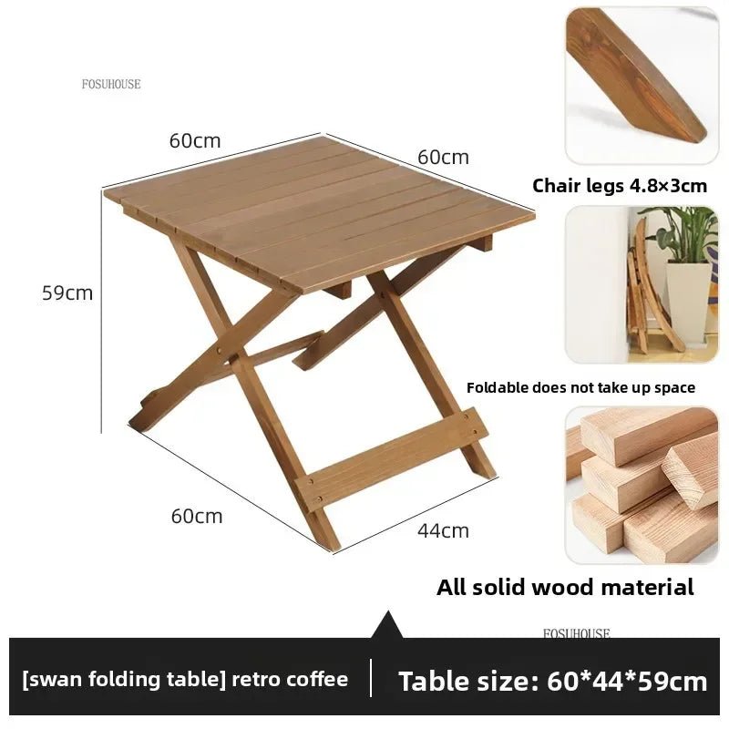 Modern Wooden Patio Table and Chairs Garden Furniture Set - Velvet Haven