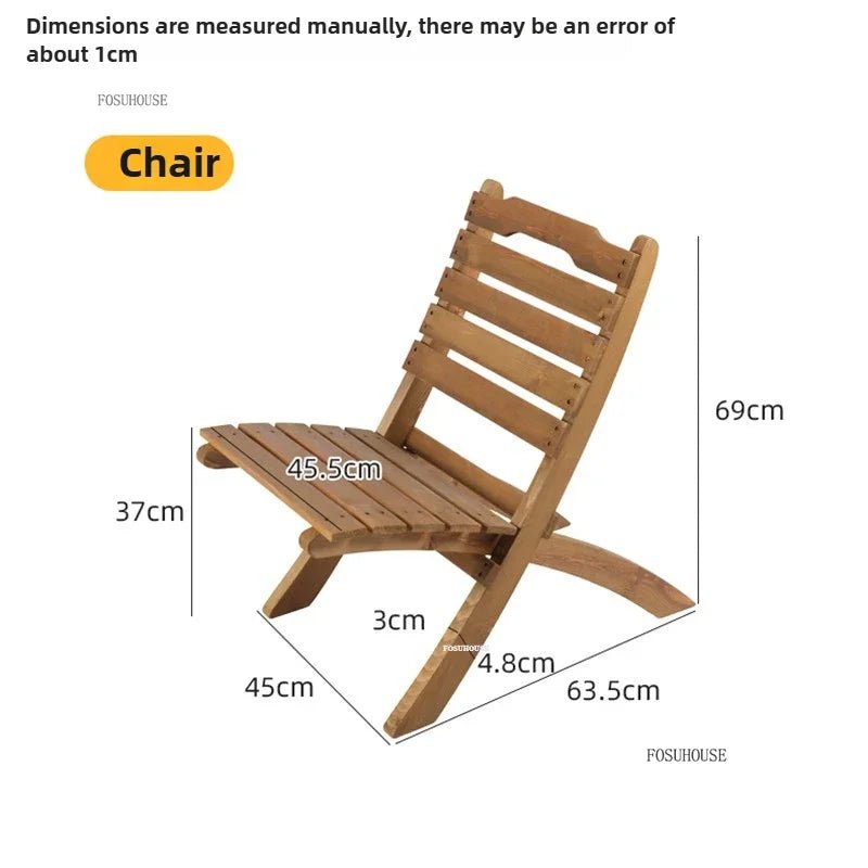Modern Wooden Patio Table and Chairs Garden Furniture Set - Velvet Haven