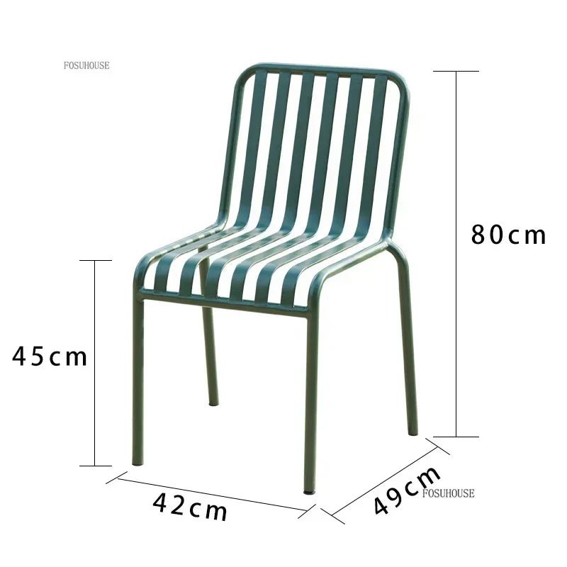 Modern Wrought Iron Patio Dining Table and Chair Set - Velvet Haven