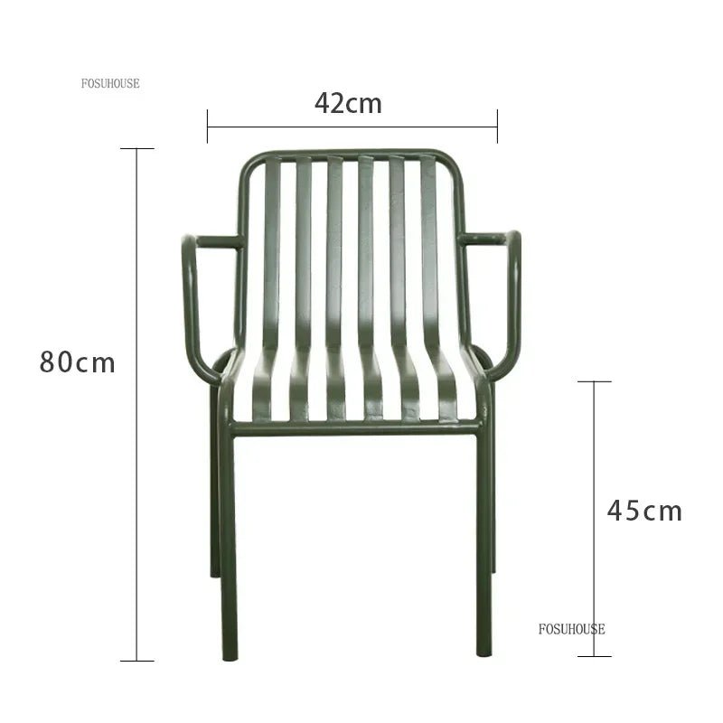 Modern Wrought Iron Patio Dining Table and Chair Set - Velvet Haven