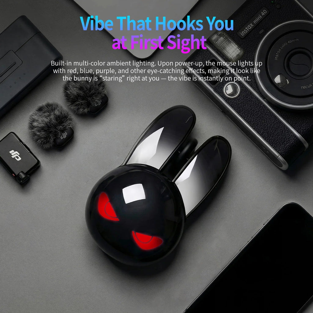 MOFII M6C Evil Rabbit Dual-Mode Rechargeable Wireless Mouse with RGB - Velvet Haven