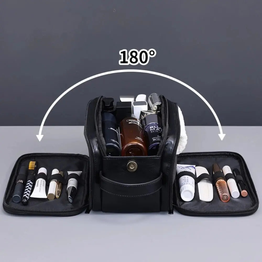 Multi Pockets PU Toiletry Bag For Women Men Travel Essentials Makeup Bags Waterproof Hanging Bag Cosmetic Washing Organizer Bag - Velvet Haven