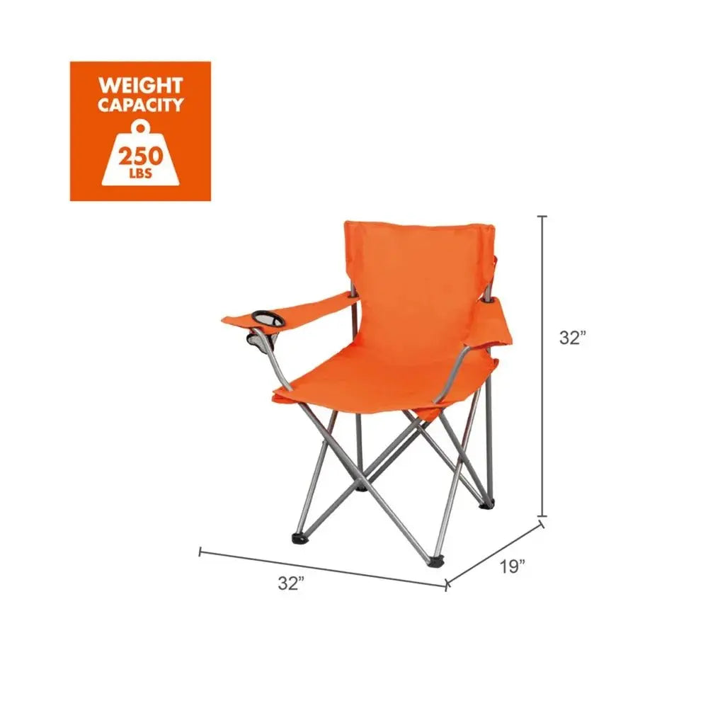Multicolor Folding Camping Chair with Cup Holder, 250 lb - Velvet Haven