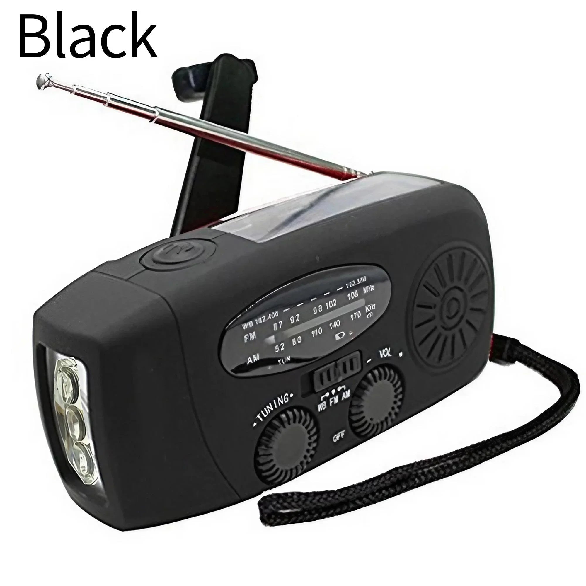 Multifunctional Portable Radio Hand Crank Solar Power FM AM WB NOAA Weather Radio Emergency LED Flashlight Flashlight Power Bank - Velvet Haven