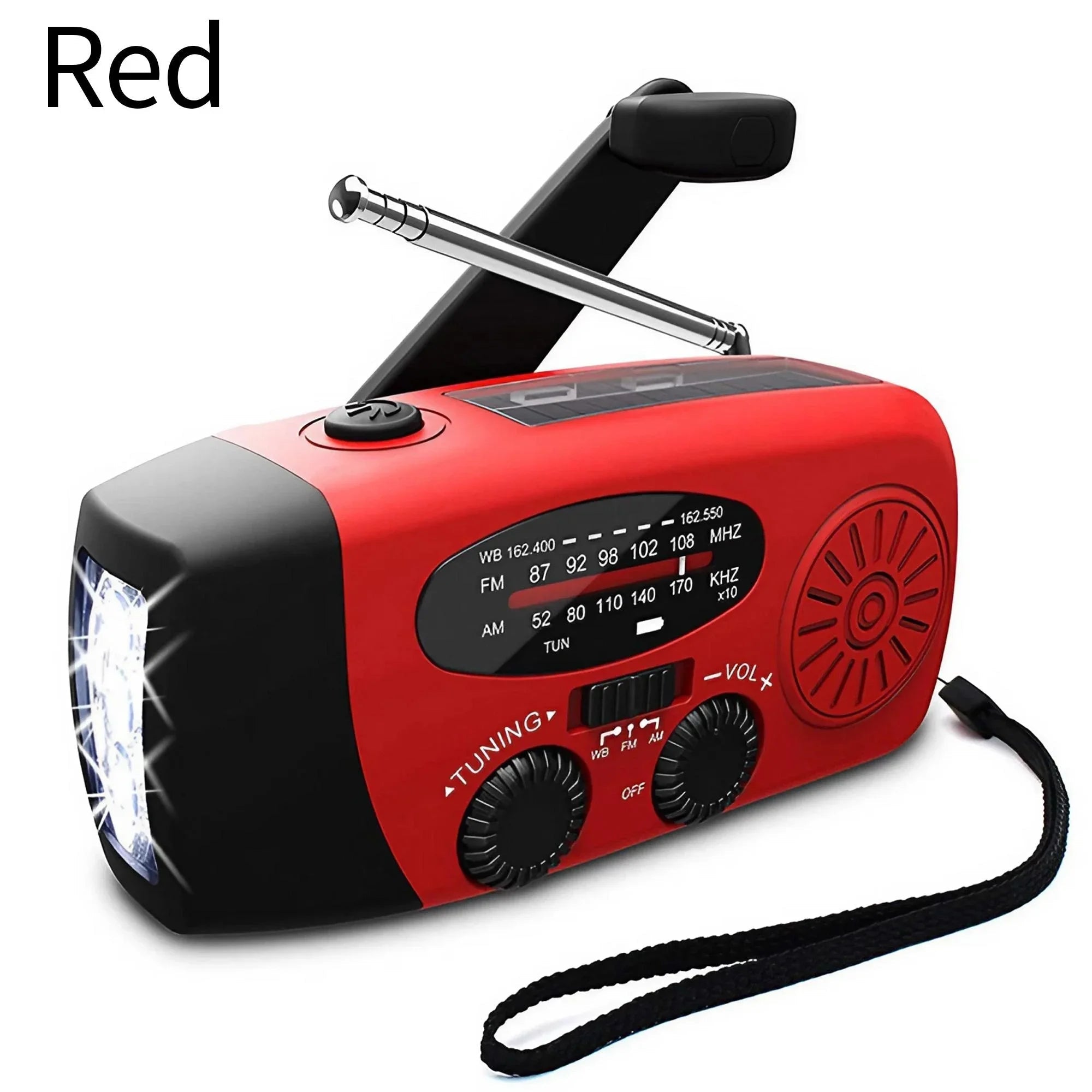 Multifunctional Portable Radio Hand Crank Solar Power FM AM WB NOAA Weather Radio Emergency LED Flashlight Flashlight Power Bank - Velvet Haven