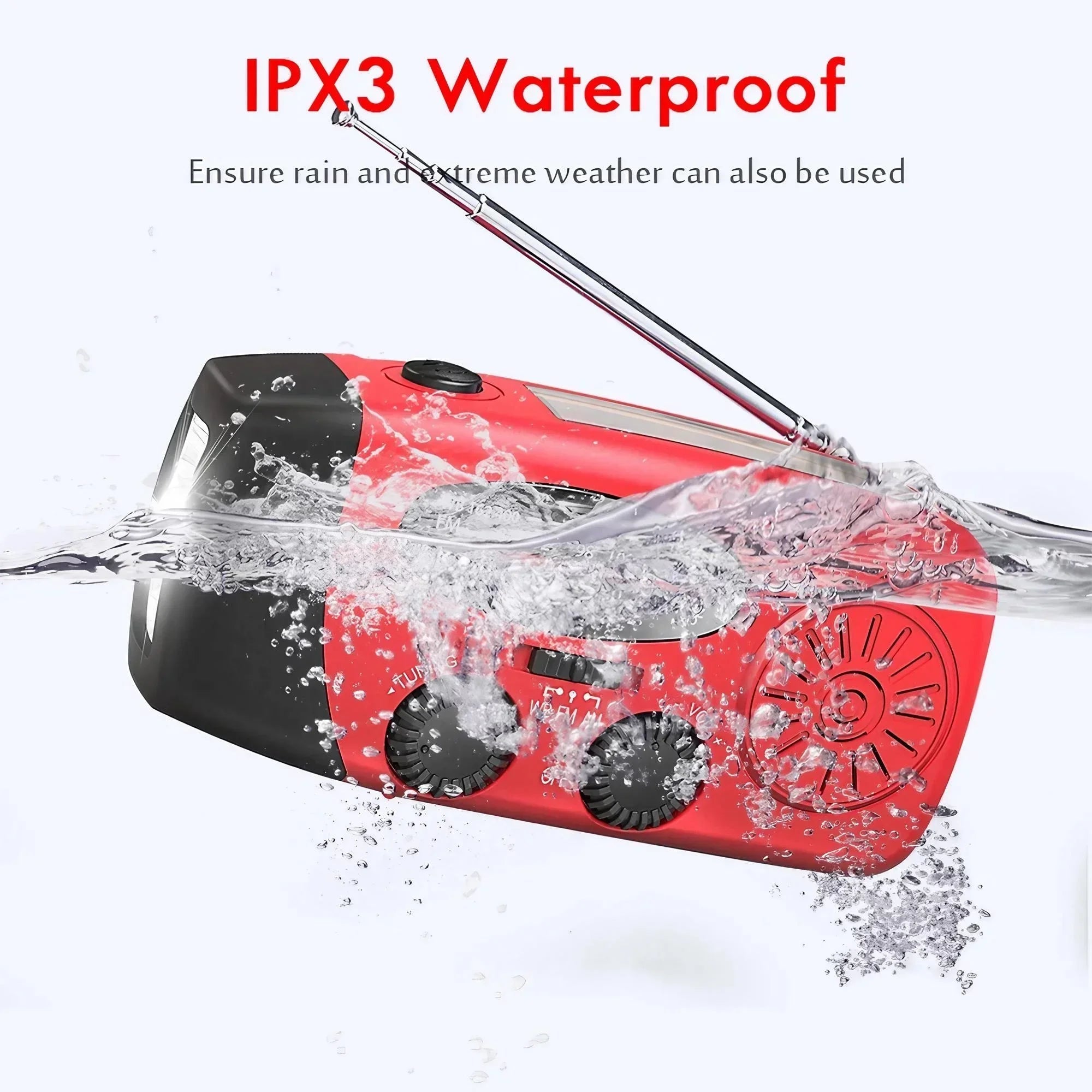 Multifunctional Portable Radio Hand Crank Solar Power FM AM WB NOAA Weather Radio Emergency LED Flashlight Flashlight Power Bank - Velvet Haven