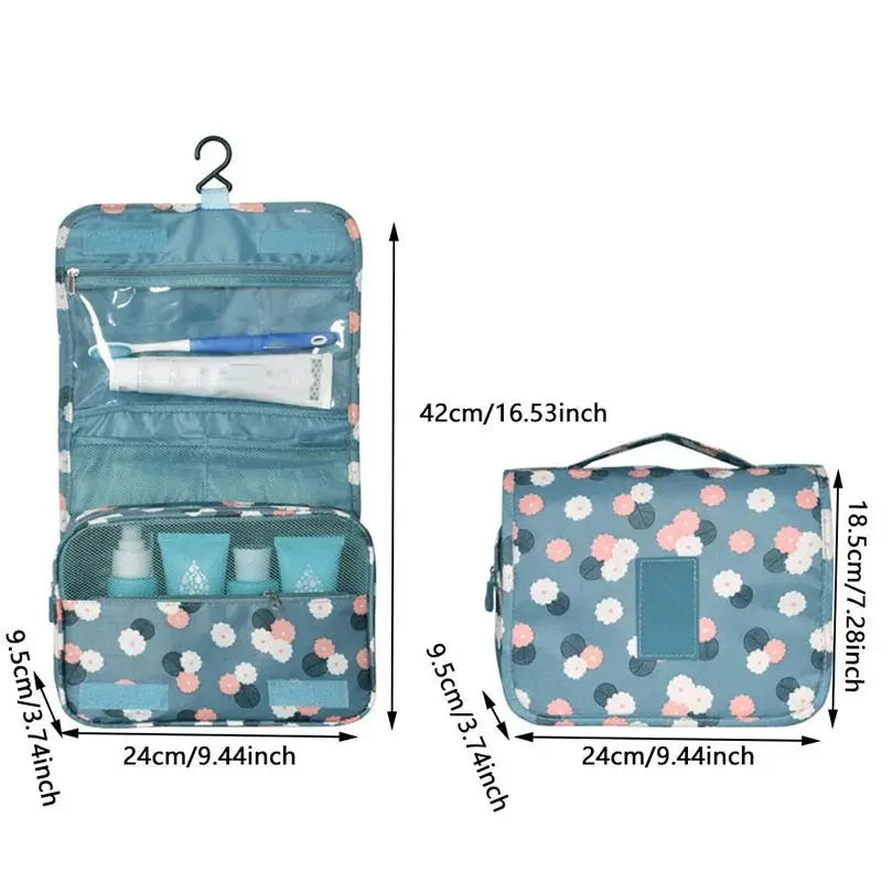 Multifunctional Travel Hook Wash Bag Cosmetics Storage Bag Waterproof Toiletries Beauty Organizer Ladies Bathroom Storage Bag - Velvet Haven