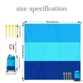 Multiple Sizes Beach Blanket Sandproof Waterproof Large Quick Drying Outdoor Picnic Mat with 4 Stakes for Travel Camping Hiking - Velvet Haven
