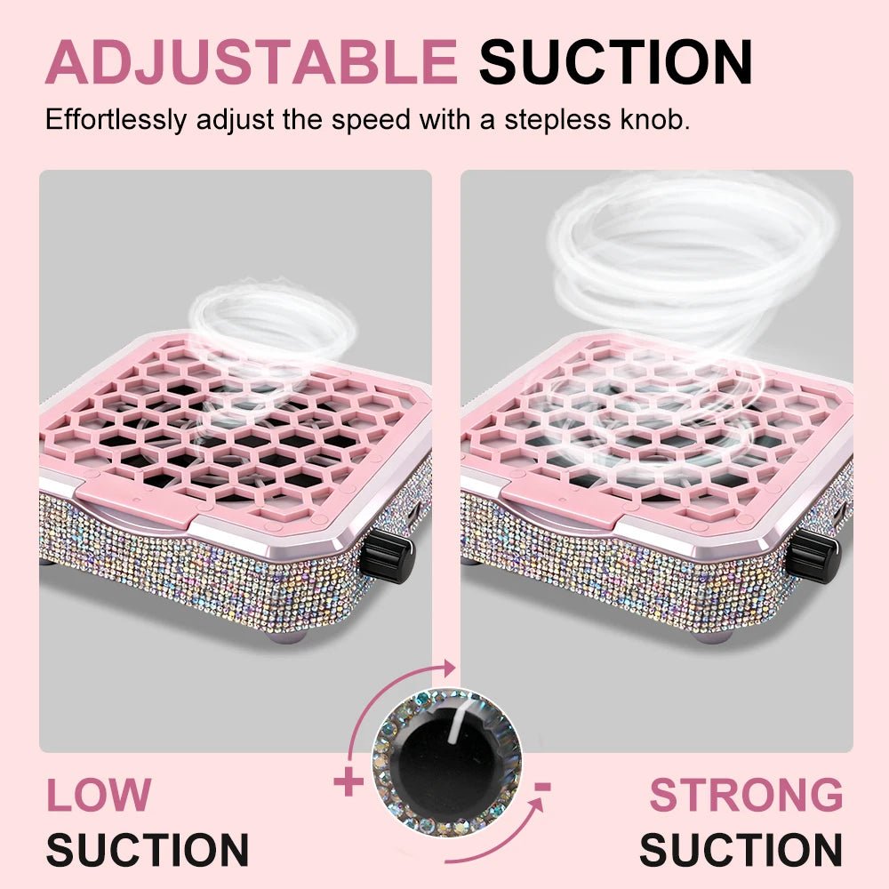 Nail Dust Collector, Powerful Vacuum Cleaning Equipment with Reusable Filter Cartridge, Ideal for Nail Salons - Velvet Haven
