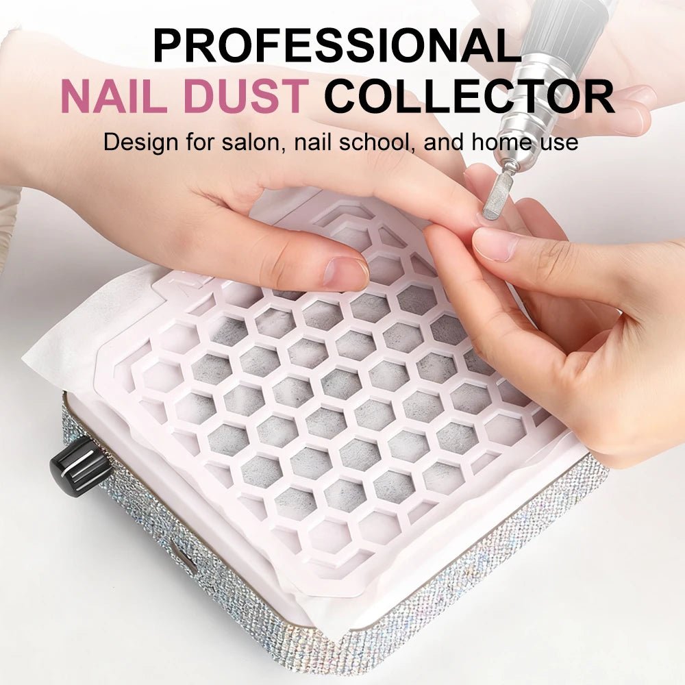 Nail Dust Collector, Powerful Vacuum Cleaning Equipment with Reusable Filter Cartridge, Ideal for Nail Salons - Velvet Haven