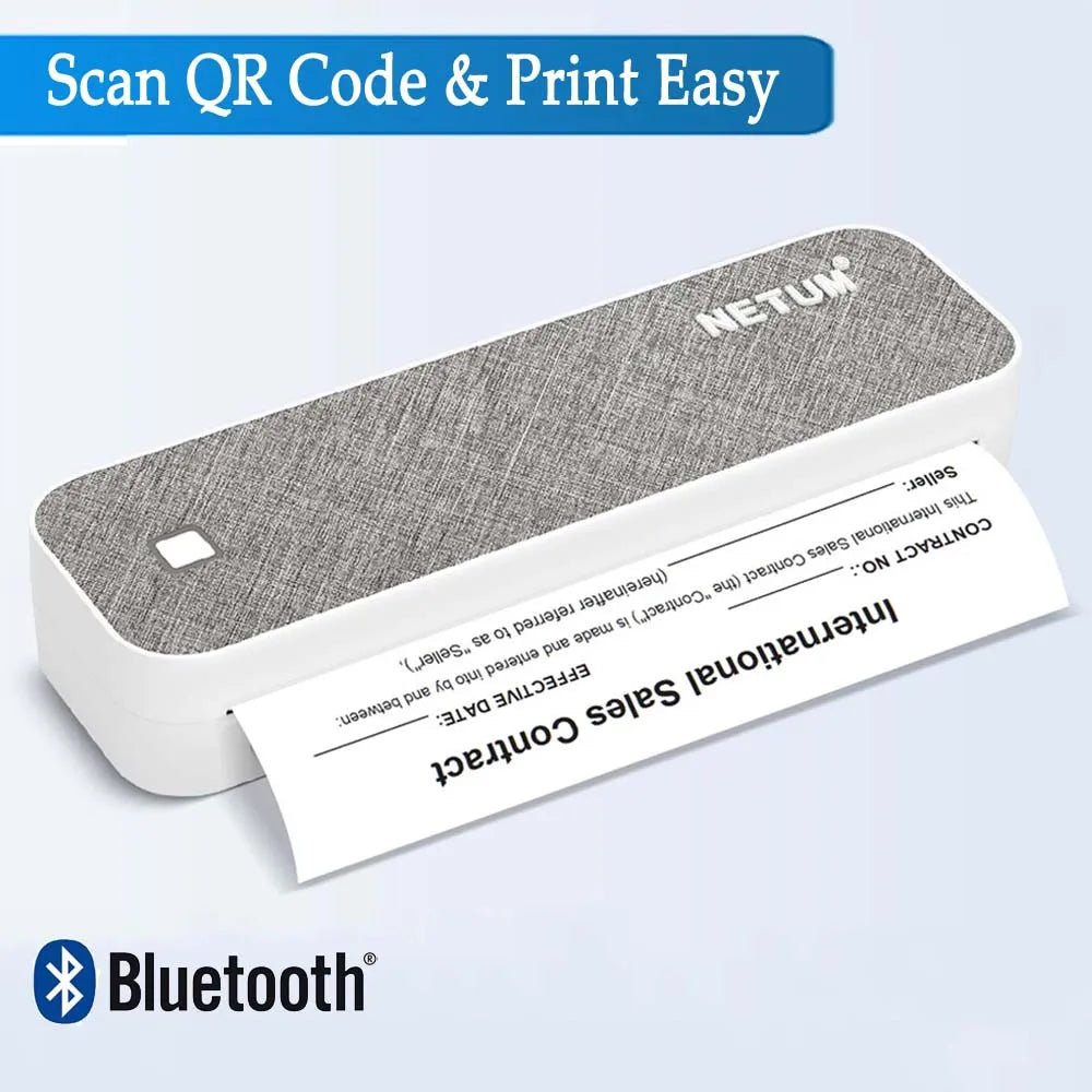 NETUM GD-85 Portable A4 Thermal Printer, Bluetooth & USB-C - Velvet Haven