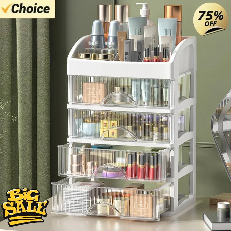New 1Pc 5-layer Makeup Storage Box Debris Storage Box Drawer-style Dressing Table Office DeskCosmetics Multi-layerstoragecabinet - Velvet Haven