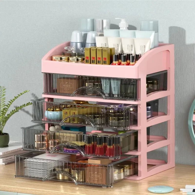 New 1Pc 5-layer Makeup Storage Box Debris Storage Box Drawer-style Dressing Table Office DeskCosmetics Multi-layerstoragecabinet - Velvet Haven