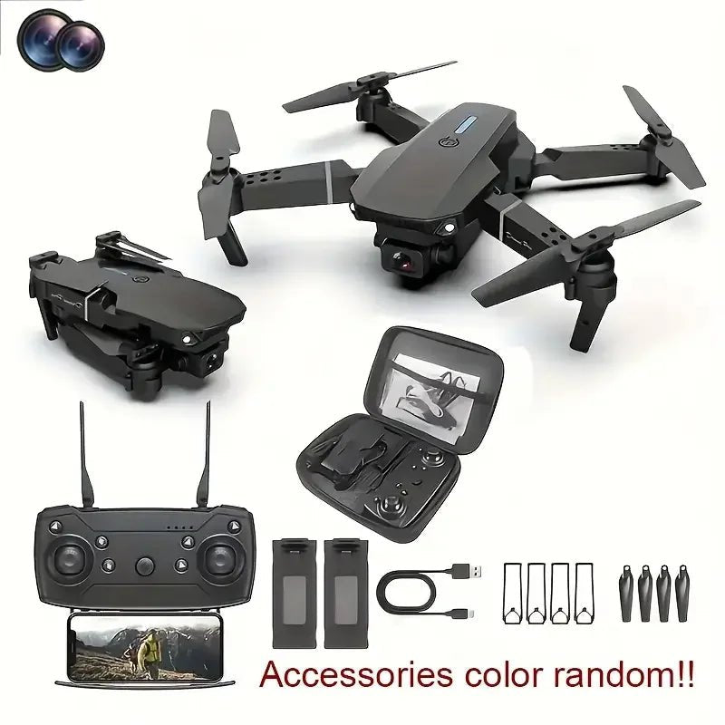 NEW Drone 4K Professinal With Wide Angle Dual HD Camera,Foldable RC Helicopter WIFI FPV Height Hold Gifts Toys - Velvet Haven