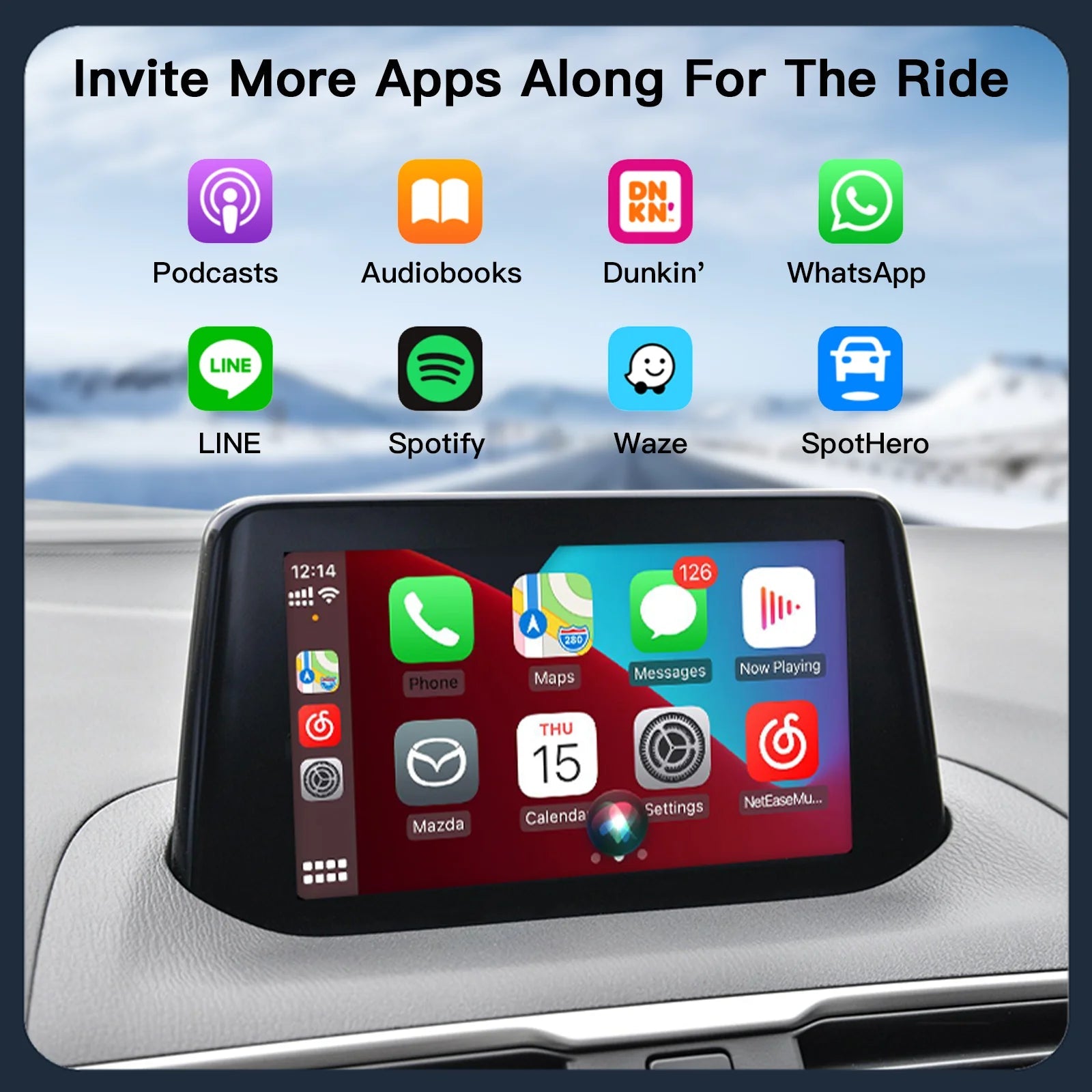 NEW P2 Wired or P3 Wireless For CarPlay Android Auto adapter USB Hub OEM Retrofit Mazda 2 3 6 CX3 CX5 CX8 CX9 MX5 TK78669U0C Kit - Velvet Haven