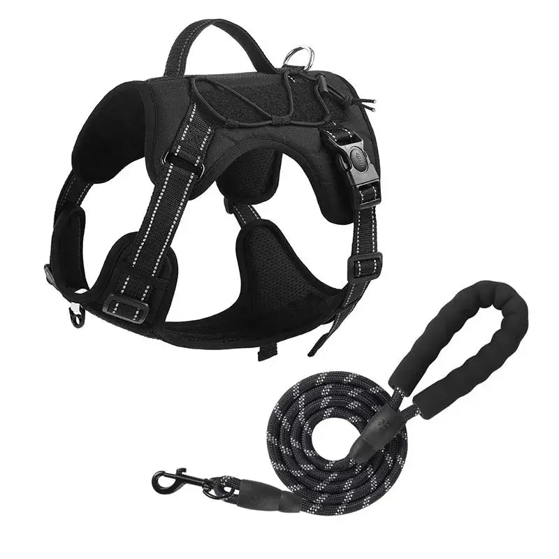 New Reflective Tactical Dog Harness No Pull Adjustable Vest Explosion Proof Durable Pet Chest Strap For Small Medium Large Dogs - Velvet Haven