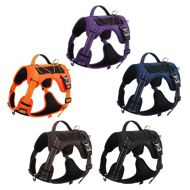 New Reflective Tactical Dog Harness No Pull Adjustable Vest Explosion Proof Durable Pet Chest Strap For Small Medium Large Dogs - Velvet Haven