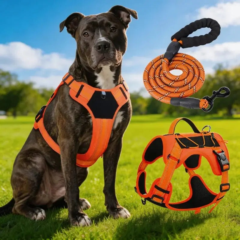 New Reflective Tactical Dog Harness No Pull Adjustable Vest Explosion Proof Durable Pet Chest Strap For Small Medium Large Dogs - Velvet Haven