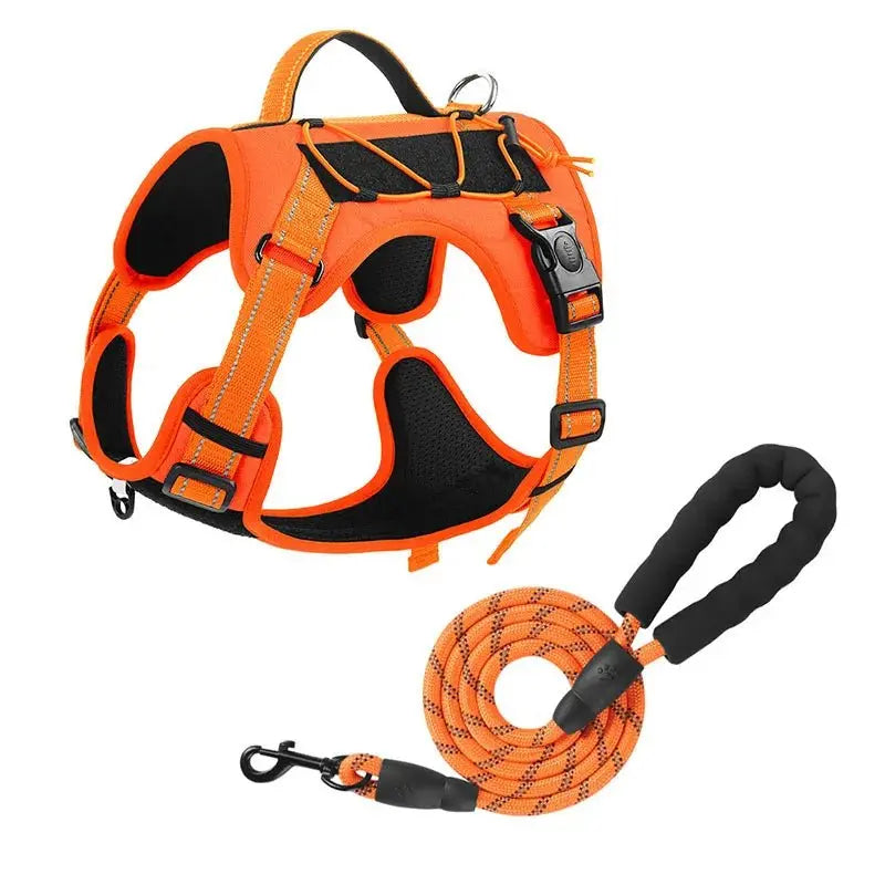 New Reflective Tactical Dog Harness No Pull Adjustable Vest Explosion Proof Durable Pet Chest Strap For Small Medium Large Dogs - Velvet Haven