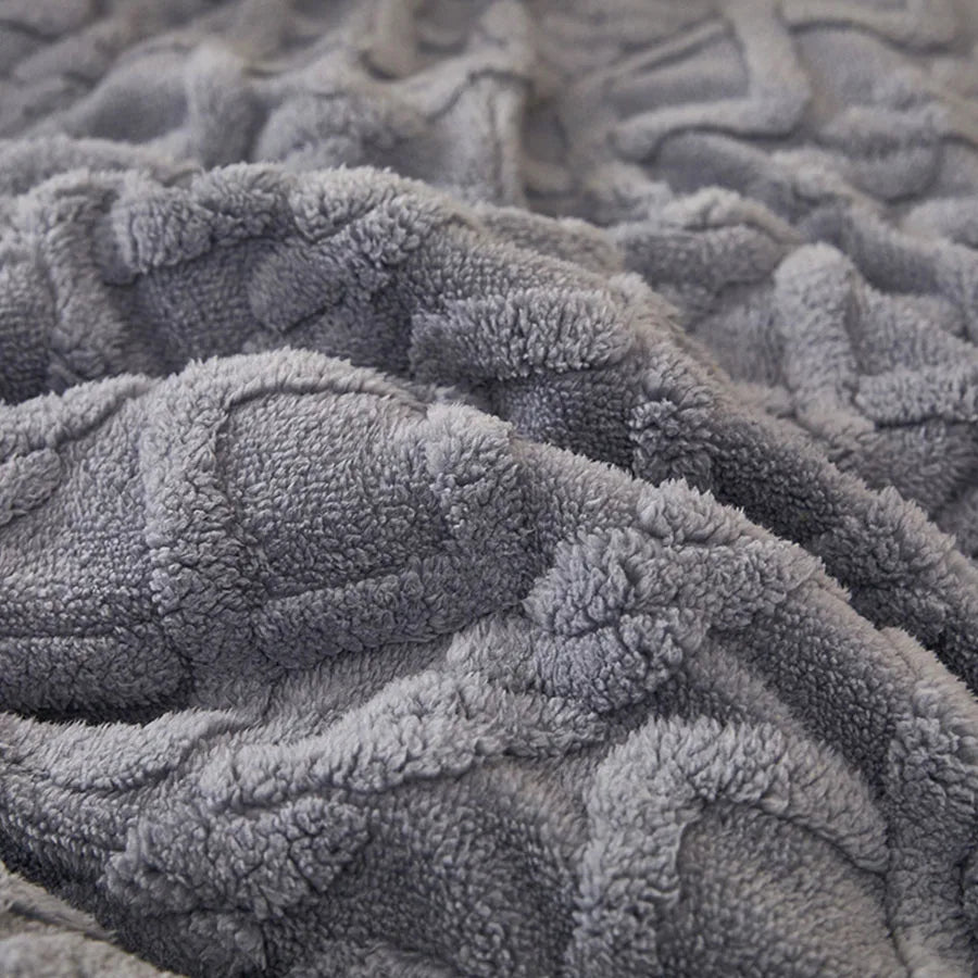New Super Thick Winter Warm Blanket for Bed Artificial Lamb Cashmere Weighted Blankets Soft Comfortable Warmth Quilt Comforter - Velvet Haven