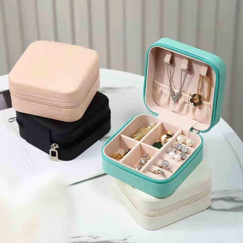 New Travel Jewelry Box Jewelry Organizer Woman Leather Mini Storage Organizers Boxes Display SSH01 - Velvet Haven