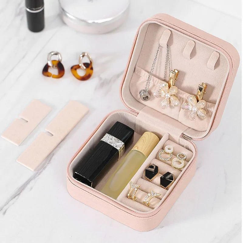 New Travel Jewelry Box Jewelry Organizer Woman Leather Mini Storage Organizers Boxes Display SSH01 - Velvet Haven