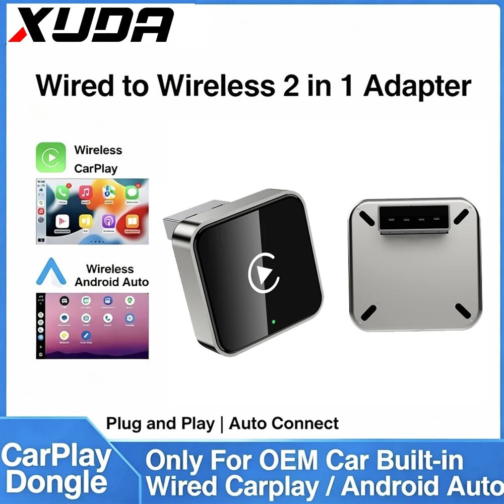 New Wireless CarPlay Android Auto Adapter USB Dongle Smart Mini Box Plug And Play Universal For VW Toyota Nissan Honda Ford Benz - Velvet Haven