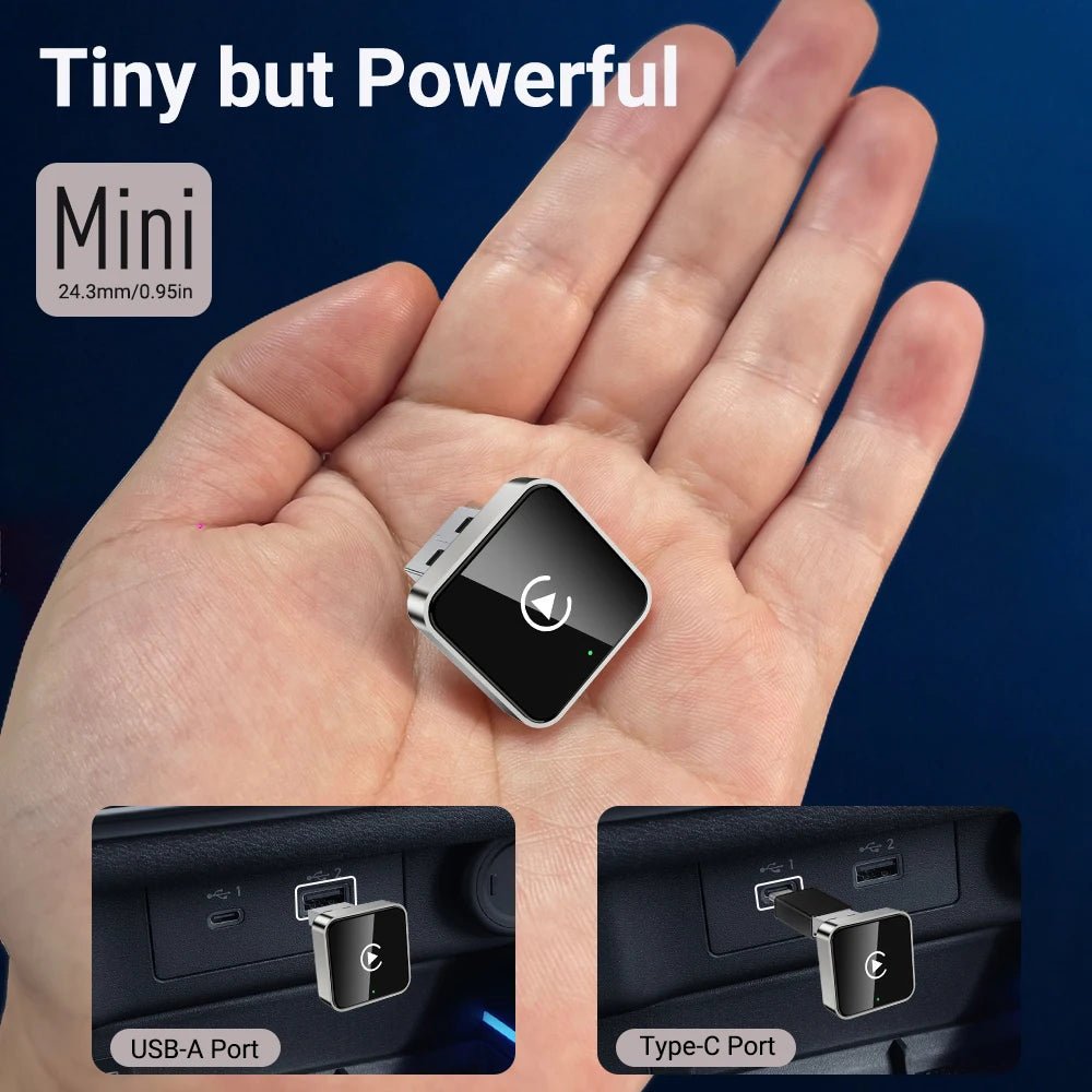 New Wireless CarPlay Android Auto Adapter USB Dongle Smart Mini Box Plug And Play Universal For VW Toyota Nissan Honda Ford Benz - Velvet Haven