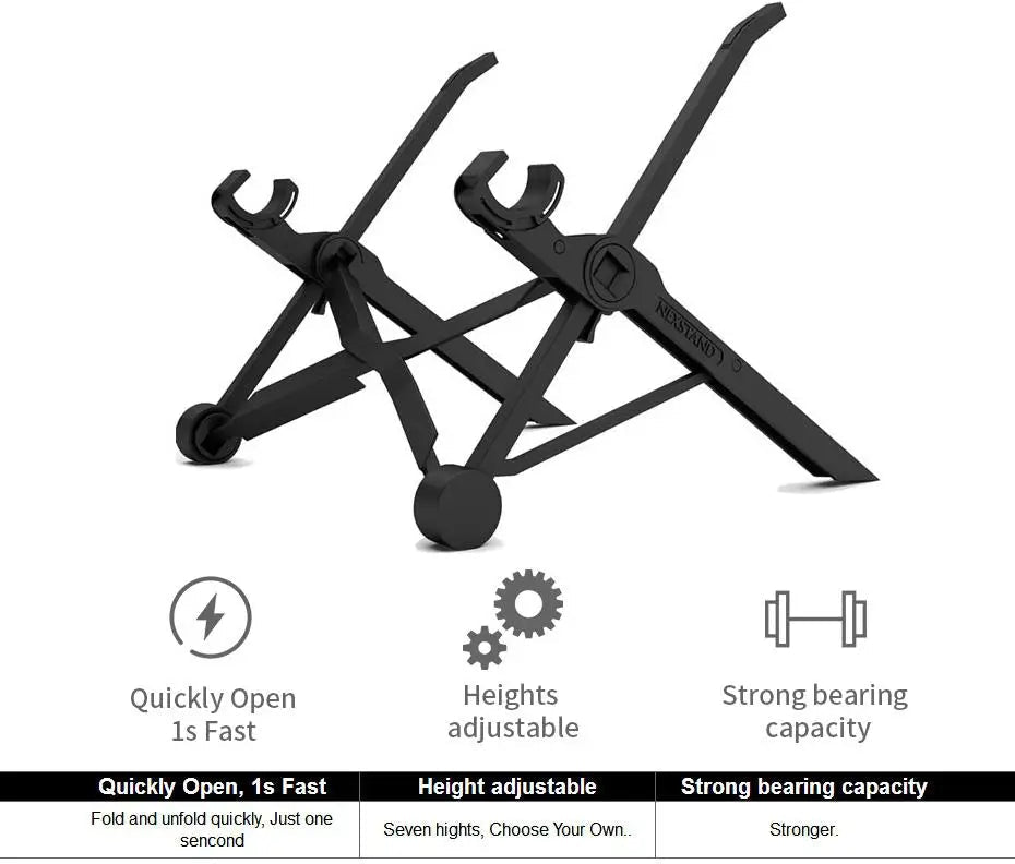 NEXSTAND K2 Folding Portable Laptop Stand Viewing Angle/Height Adjustable Quality Aluminum Alloy Bracket - Velvet Haven