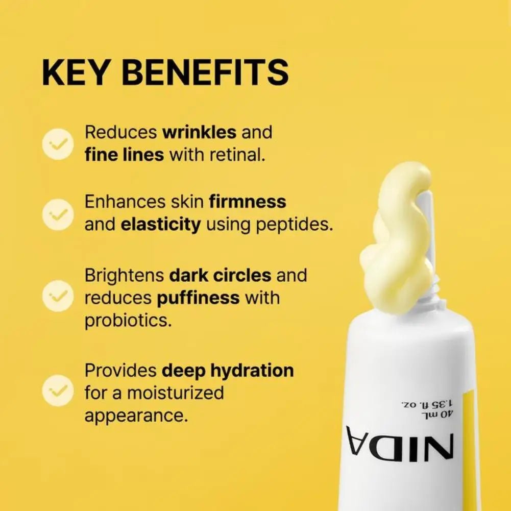 NIDA Retinol Diminishing Fine Lines Eye Cream Daily Moisturizing Nourishing Face Cream Repairs Skin Barrier Propolis Essence - Velvet Haven