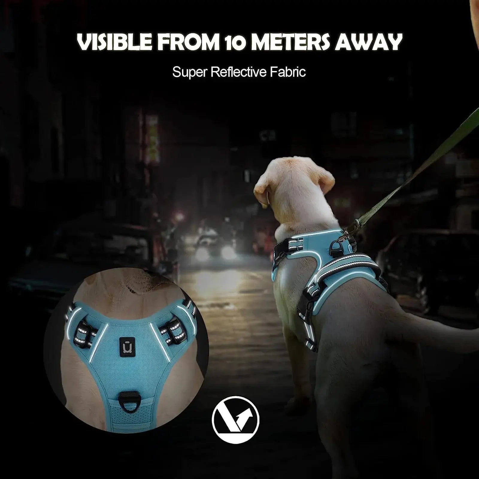 No Pull Dog Harness, Adjustable Soft Padded Pet Vest with Easy Control Handle - Velvet Haven