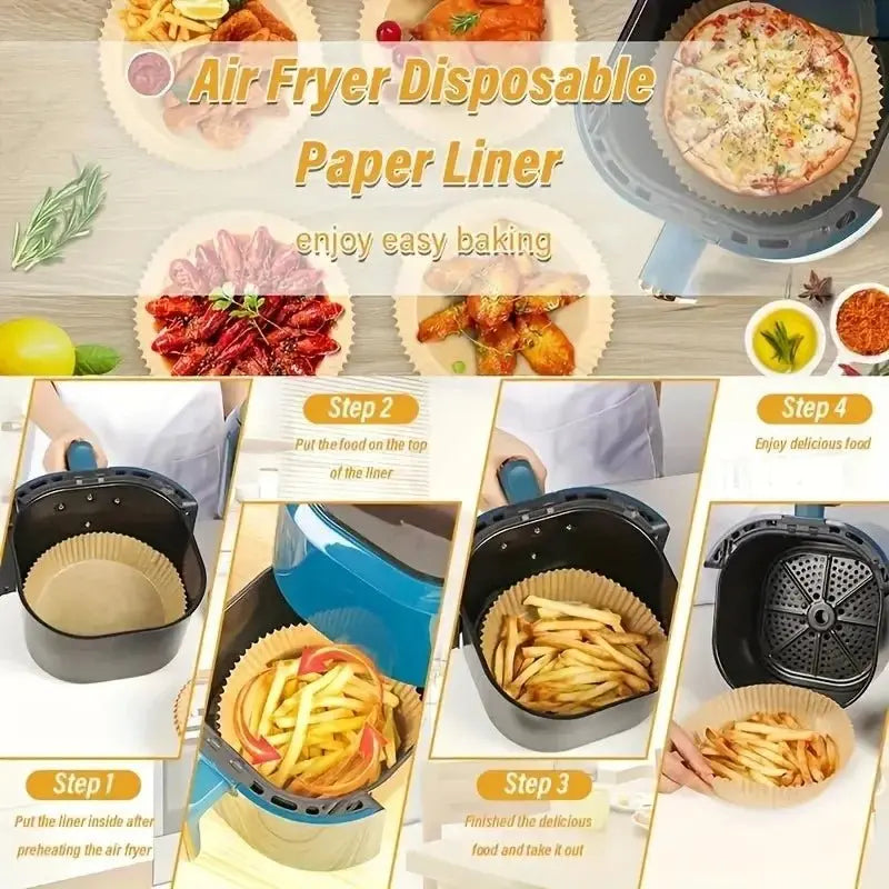 Non-stick Air Fryer Paper Liner-for Baking Microwave-Air Fryer Accessories Aerogrill Parchment for Home and Kitchen Baking Tools - Velvet Haven