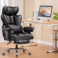Office Chair Ergonomic Leather High Back Gaming Chair with Footrest, Adjustable Armrests - Velvet Haven