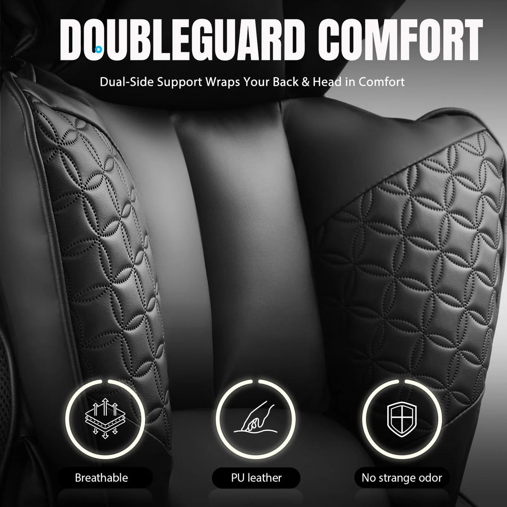 Office Chair Ergonomic Leather High Back Gaming Chair with Footrest, Adjustable Armrests - Velvet Haven