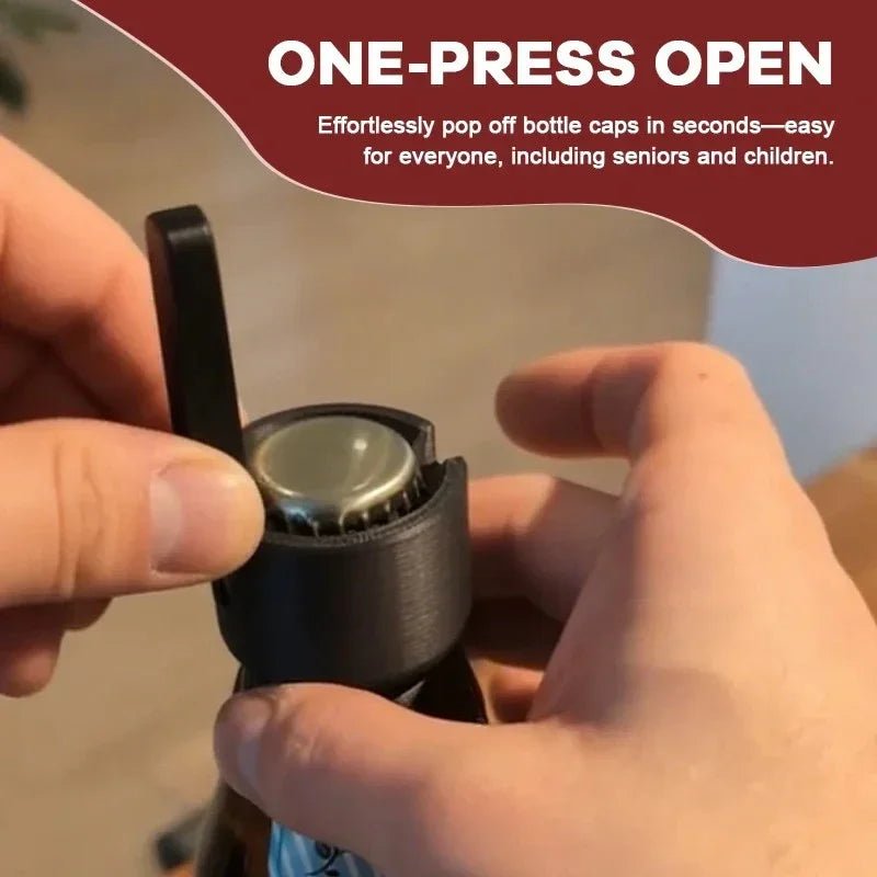 One-Handed Wall Mounted Beer Bottle Opener Cap Launcher - Velvet Haven