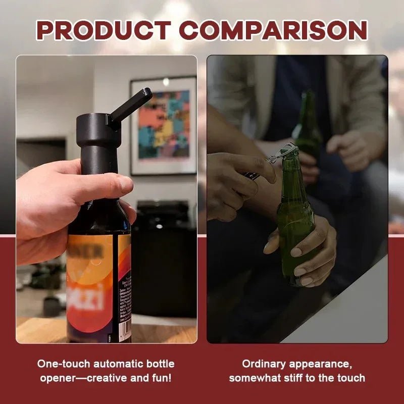One-Handed Wall Mounted Beer Bottle Opener Cap Launcher - Velvet Haven