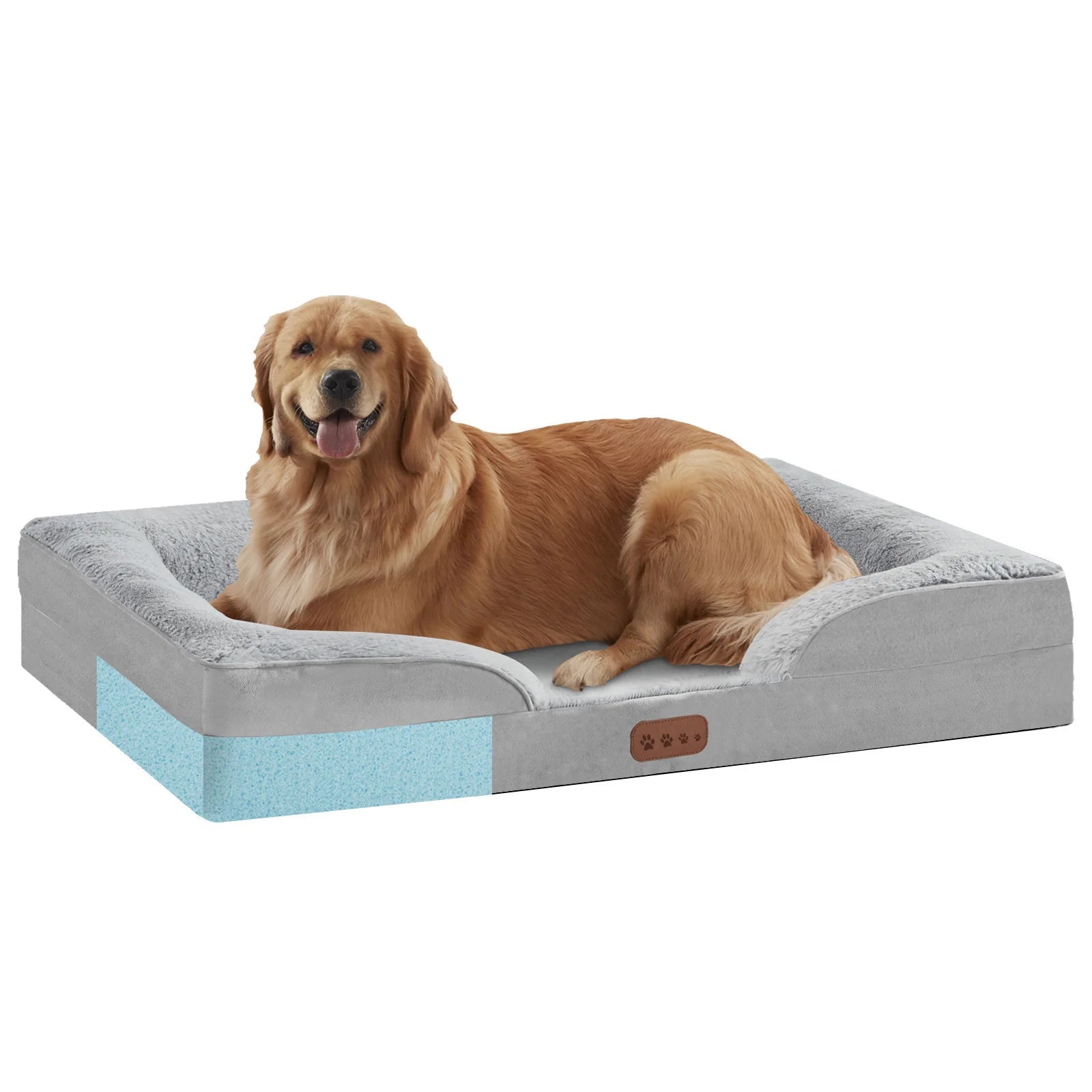 Orthopedic Memory Sponge Dog Bed with Universal C-Type Armrest Removable Pet Sofa Comfortable Cat Nest Dog Pad - Velvet Haven