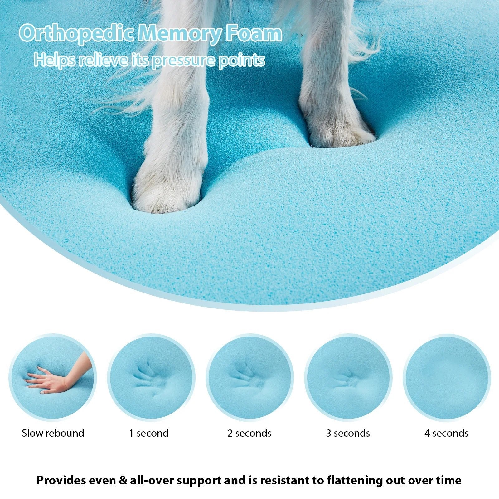 Orthopedic Memory Sponge Dog Bed with Universal C-Type Armrest Removable Pet Sofa Comfortable Cat Nest Dog Pad - Velvet Haven