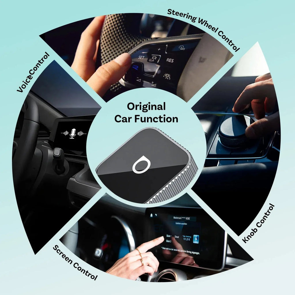OTTOCAST Mini Slim Cube Wireless CarPlay Android Auto Adapter 2 in 1 USB AI Car Accessories for VW Haval Audi Kia Porsche Lexus - Velvet Haven