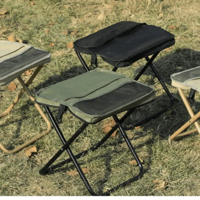 Outdoor Folding Backpack Chair, Equipped with Mesh Pockets, Suitable for Camping and Hiking, Portable Handbag-Style Chair - Velvet Haven