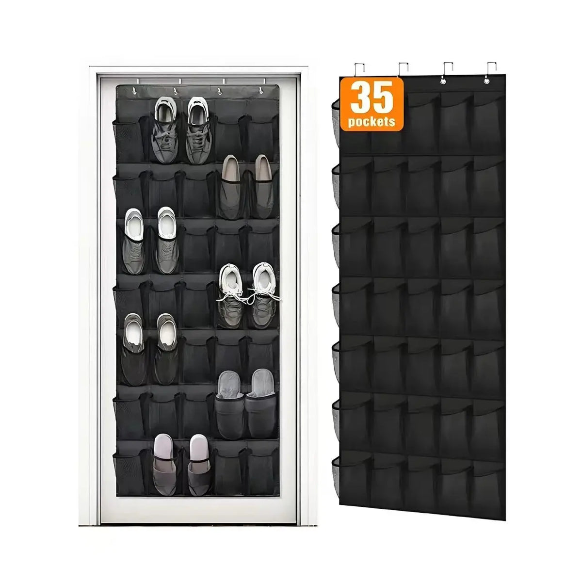 Over The Door Shoe Rack With12/14/24/28/35/40 Large Mesh Pockets Hanging Shoe Organizer For Closet Hanging Shoe Rack Holder - Velvet Haven