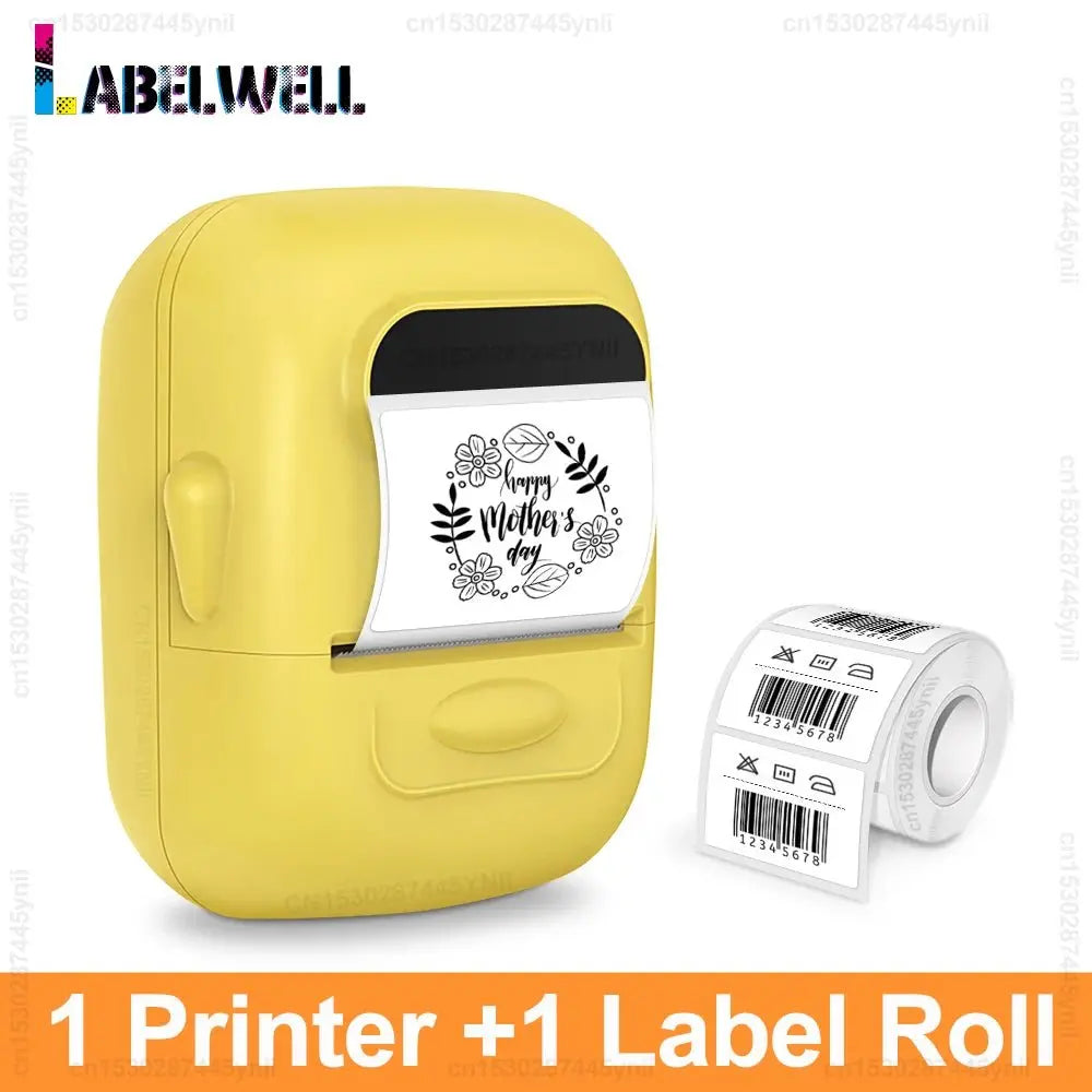 P50 Mini Portable Thermal Label Printer Similar as B1 B21 Marklife P50 E210 M110 Label Maker DIY Pattern Barcode QR Code Sticker - Velvet Haven