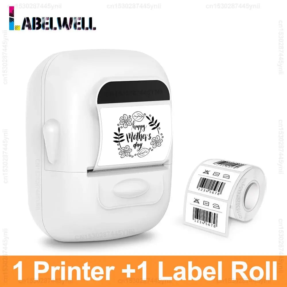 P50 Mini Portable Thermal Label Printer Similar as B1 B21 Marklife P50 E210 M110 Label Maker DIY Pattern Barcode QR Code Sticker - Velvet Haven