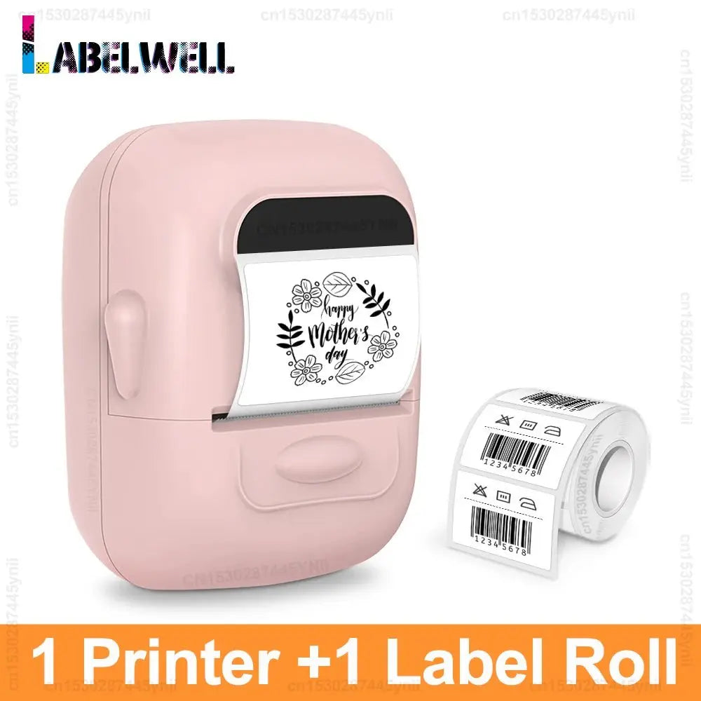 P50 Mini Portable Thermal Label Printer Similar as B1 B21 Marklife P50 E210 M110 Label Maker DIY Pattern Barcode QR Code Sticker - Velvet Haven